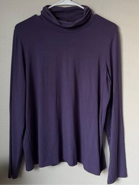EILEEN FISHER Stretch Jersey Knit Long Sleeve Fall Layering Shirt Women’s L
